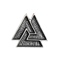 Valknut Pewter Pin Badge Norse Viking Odins Warrior Symbol Brooch Tie Lapel Pin picture
