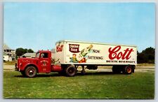 Cott Dietetic Beverages Soda Tractor Trailer Postcard c1950's-60's VGC Scarce picture