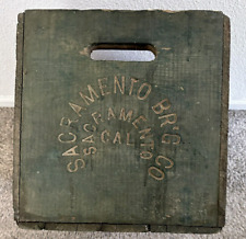 Vintage 1920's SACRAMENTO BREWING COMPANY Wood Crate  BOTTLE Delivery BOX Beer picture