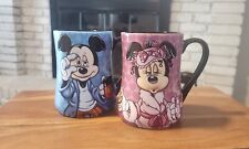 Pair of 2 Disney Paris Mickey & Minnie Mouse Coffee Mugs Some Mornings Are Rough picture