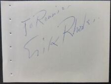 Erik Rhodes Signed album page,in blue ink(American film) picture