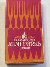 Vintage Disneyland Six Bronze Plated Mini Forks picture