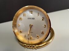 CONCORD 8 DAY TRAVEL GOLD TONE ALARM CLOCK WORKING & EXCELLENT CONDITION picture