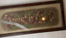 Antique Paper Punch Sampler TRUST IN GOD Perforated Motto Framed Needs Glass picture
