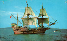 Ship Mayflower II built 1957 Plymouth Massachusetts Tall Ship Postcard #S116 picture