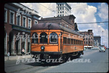 R DUPLICATE SLIDE - Illinois Terminal IT 263 Trolley Electric Scene 1950s picture