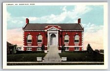 Public Library DEERFIELD, MASS. MA Street View Providence c1910 Postcard picture