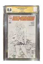 JUSTICE LEAGUE OF AMERICA #1 SKETCH VARIANT CGC 8.0 SS JIM LEE RARE picture