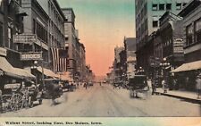 Postcard Walnut Street, looking East in Des Moines, Iowa~121625 picture