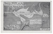 Natural Bridge, New York,  PC Map of Caverns and River Under The Natural Bridge picture
