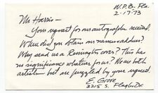 Edward Grove Signed Handwritten Letter ALS Autographed Vintage Sculptor  picture
