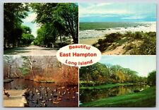 Postcard East Hampton Long Island New York Multi-View H8 picture