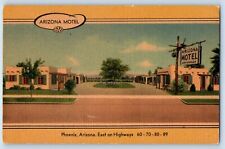 Phoenix Arizona AZ Postcard Arizona Motel Roadside View Building 1940 Unposted picture