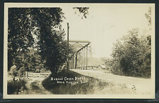 IL Tiskilwa RPPC c.1930 BUREAU CREEK BRIDGE & Road near Town Illinois picture