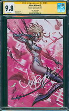 White Widow #2 Pink Virgin Edition Jonboy Meyers Signed CGC 9.8  picture