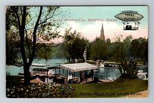 Boston MA-Massachusetts Public Garden Poole Piano Co. Ad 1910 Vintage Postcard picture