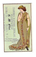 c1890's Victorian Trade Card G.M. Elliot, Jewler Paterson, NJ, Victorian Lady picture