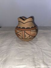 Signed Vintage Jemez Pueblo Native American Pottery Vase by Toya picture