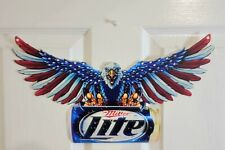 American Eagle Miller Lite  Metal Sign Man Cave  Bar Pub  Decor 15.5x9.5  In  picture