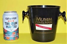 MUMM CUVEE NAPA, BLACK METAL Mini Ice / Champagne Bucket 375ML SIZE picture