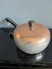 Vintage Wear-Ever Hallite Aluminum 2 1/2 Qt Pot With Copper Lid, #2102 1/2 picture