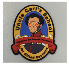 UNCLE CARL'S SCHOOL FOR GIFTED CAPTAINS PVC HOOK & LOOP PATCH USA MADE picture