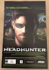 Headhunter Print Ad 2002 video game promo art Playstation 2 Akklaim retro gaming picture