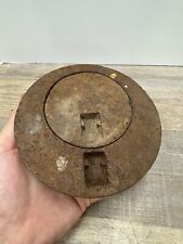 ANTIQUE ROUND OAK CAST IRON  2 Ring WOOD STOVE LID COVER EYE BURNER PLATE 6 1/8 picture