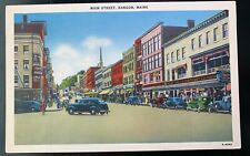Postcard Bangor ME - Main Street Business JJ Newberry Five Dime - Coca Cola picture