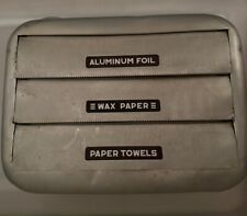 1940s Kitchen Aluminum Foil/Wax Paper/Towel Dispenser Wall-Mount Vintage Antique picture