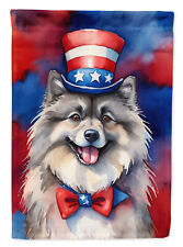 Keeshond Patriotic American Flag Canvas House Size DAC5742CHF picture