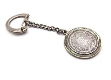 Mexico Solid 925 Sterling Silver Abalone Aztec Mayan Calendar Key Chain (10.7g) picture