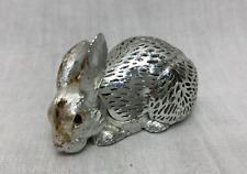 CHRISTOFLE FRANCE LUMIERE Collection Rabbit Silver-Plate Figurine Vintage picture