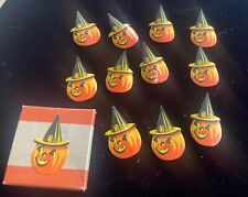 Lot extremely rare vintage Halloween jack-o’-lantern stickers picture
