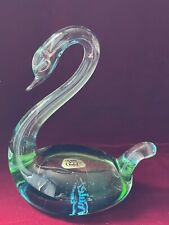 Chalet Lead Crystal Artistic Glass Swan, Made in Canada picture