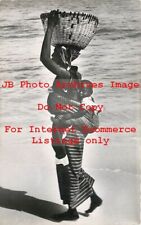 Native Ethnic Culture Costume, RPPC, Dakar, Mother with Basket on Head, Child picture