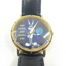 Bugs Bunny Vintage Watch Crystal Face New Battery Collection Warner Cracked Vtg picture