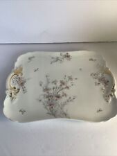 Antq Delinieres Limoges Porcelain Gilt Florals Vanity Tray~1879 French Country picture