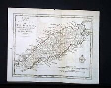 Island of Tobago Caribbean Map 1778 Revolutionary War Colonies Peace ? Magazine picture