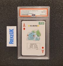 Bulbasaur Pokemon Poker Card 001 - PSA 8 - Ace Of Diamonds - Venusaur Green Set picture