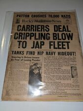 Old Newspaper WWII: 3-21-1945 