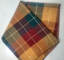 Yellow Red Plaid Table cloth  102