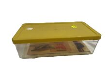 Vintage Gotham Industries Shoe Accessory Storage Box Clear Mustard Plastic picture
