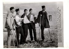 WWII Wounded Yugoslavia Soldiers Malta Original Press AP Photograph 8x11