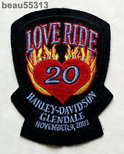 HARLEY DAVIDSON GLENDALE CALIFORNIA DEALER MDA 2003 20th LOVE RIDE VEST PATCH  picture