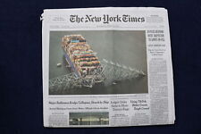 2024 MARCH 27 NEW YORK TIMES -FRANCIS SCOTT KEY BRIDGE COLLAPSES, STRUCK BY SHIP picture