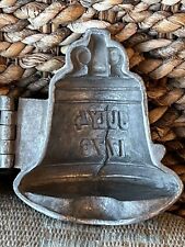 RARE Antique Pewter Ice Cream Mold #473 Liberty Bell July 4 1776 Schall S&Co EUC picture