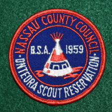 BOY SCOUT CAMP PATCH - 1959 ONTEORA SCOUT RESERVATION - NASSAU COUNTY COUNCIL picture