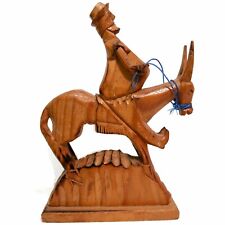 Vintage MCM Don Quixote's Partner Sancho Panza Wood Carving Art picture