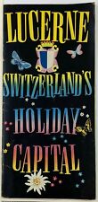 1950s Lucerne Switzerland Holiday Capital Tourist Info Pamphlet Booklet Hotels  picture